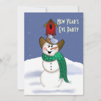 Cowboy Snowman New Year's Eve Party