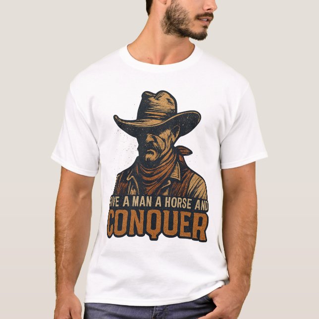 Cowboy Spirit & Wild West Vibe T-Shirt (Front)