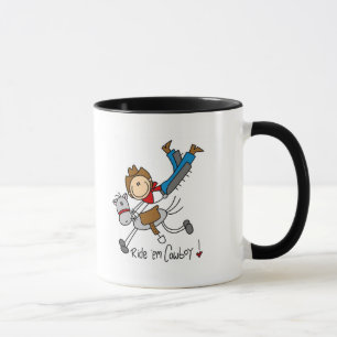 Cowboy Stick Figure Tshirts and Gifts Mug