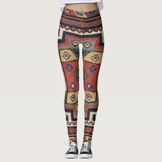 Cowboy Sumakh :: 19th Century Colourful Red White Leggings (Front)