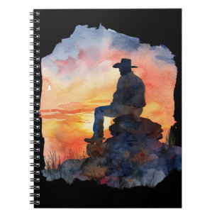 Cowboy sunset. notebook