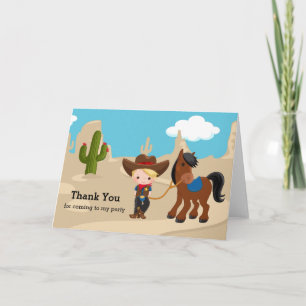 Cowboy Thank You Card