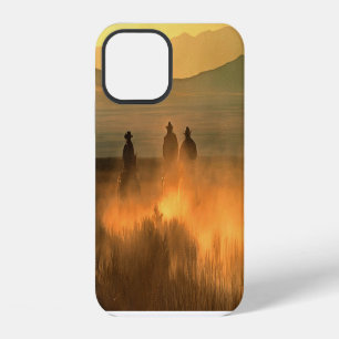 Cowboy Trio: Mountainous Background Gallop. iPhone 12 Case