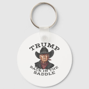 Cowboy Trump Back In The Saddle Inauguration 2025  Key Ring