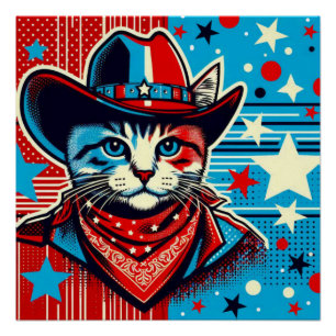COWBOY UP-CAT 4 POSTER
