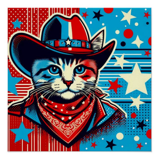 COWBOY UP-CAT 4 POSTER (Front)