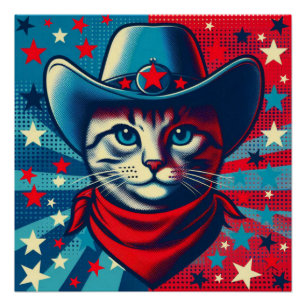 COWBOY UP-CAT 5 POSTER
