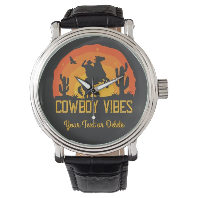 Cowboy Vibes Custom Name Watch (Front)