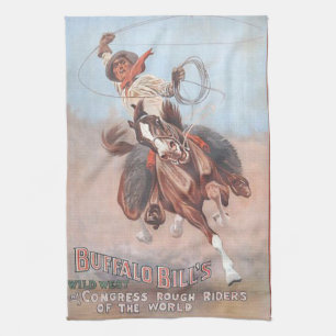 Cowboy Vintage Poster Kitchen Towels