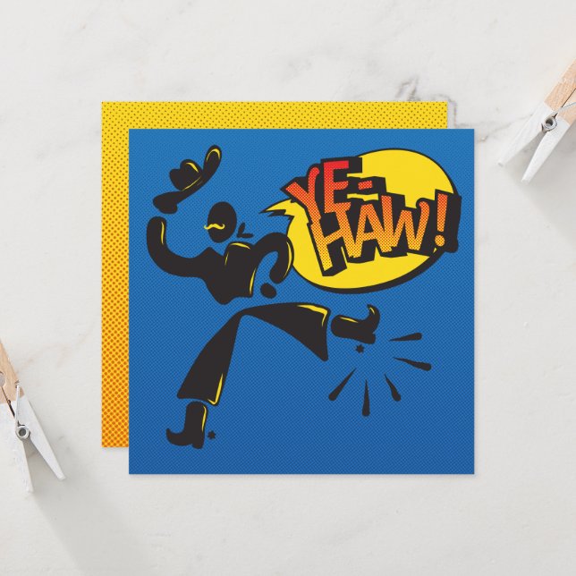 Cowboy vs ninja pop art - primary card (Front/Back In Situ)