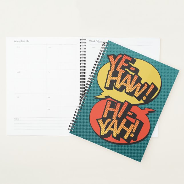 Cowboy vs ninja pop art - retro planner (Display)