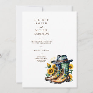 Cowboy Wedding Birthday Baby Shower Retirement Invitation