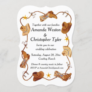 Cowboy wedding invitations