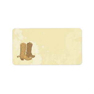 Cowboy Wedding Mailing Address Label