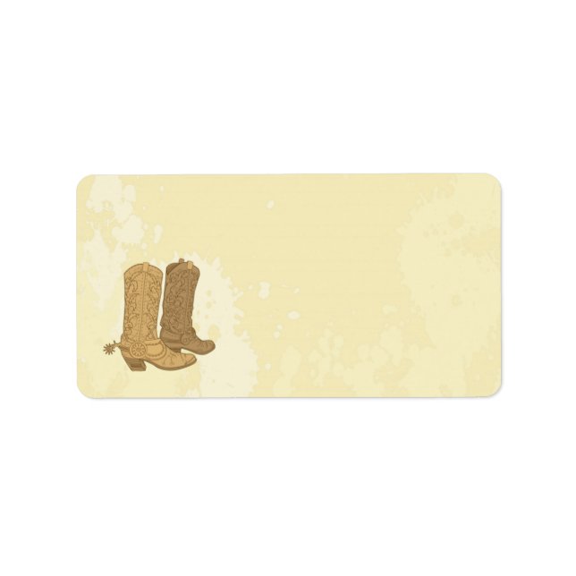 Cowboy Wedding Mailing Address Label (Front)