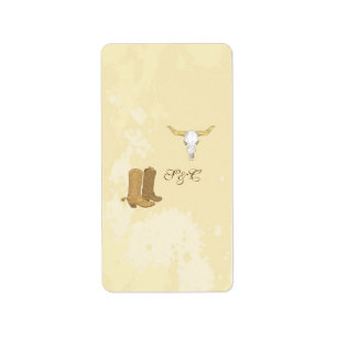Cowboy Wedding Small Hershey's Wrapper Label