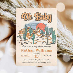 Cowboy Western Baby Shower Invitation