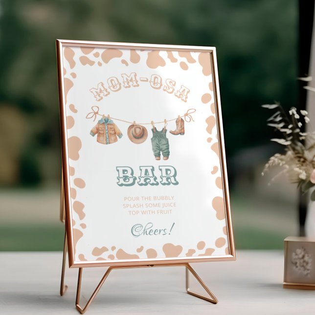 Cowboy Western Baby Shower Mum-osa Bar Sign (Creator Uploaded)