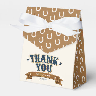 Cowboy Western Baby Shower Thank You Favour Box