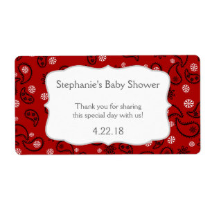 Cowboy Western Baby shower Water Bottle Favour