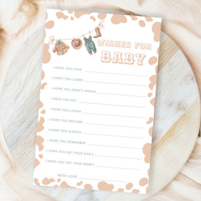 Cowboy Western Baby Shower Wishes For Baby (Creator Uploaded)