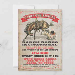 Cowboy Western Birthday Party for Marion Invitation