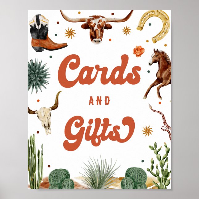 Cowboy Western Cards and Gifts Poster (Front)