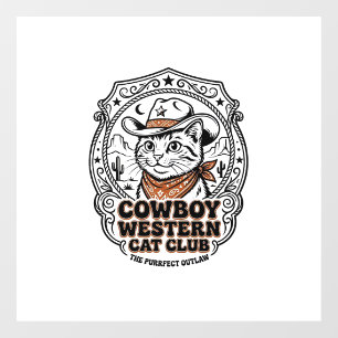 Cowboy Western Cat Pet Lover Shirt Art - Cowboy We