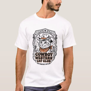 Cowboy Western Cat Pet Lover Shirt Art - Cowboy We
