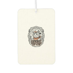 Cowboy Western Cat Pet Lover Shirt Art - Cowboy We Car Air Freshener