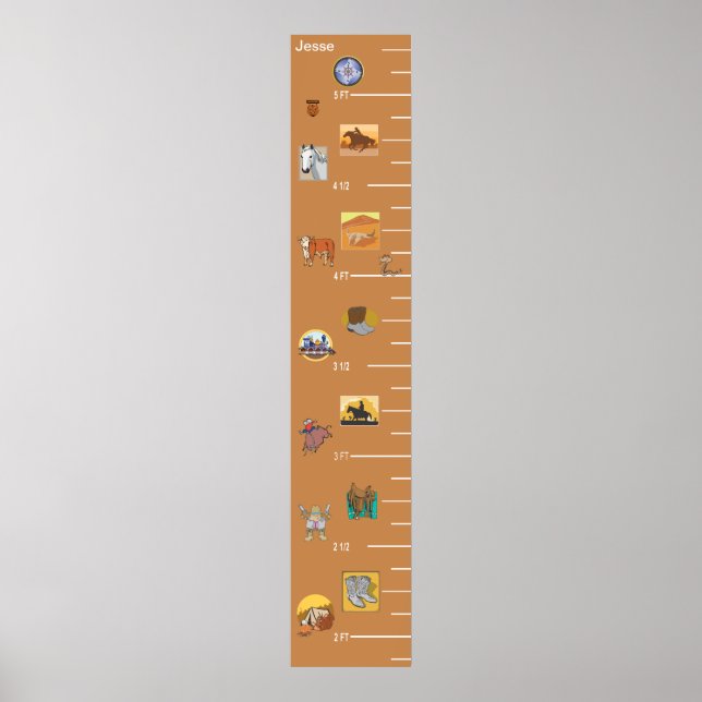 Cowboy Western Growth Chart (Front)
