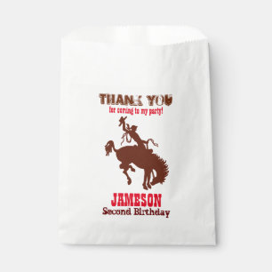 Cowboy Western Old West Birthday Baby Shower Favour Bag