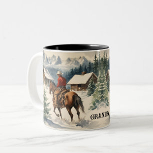 Cowboy Western Personalised Two-Tone Coffee Mug