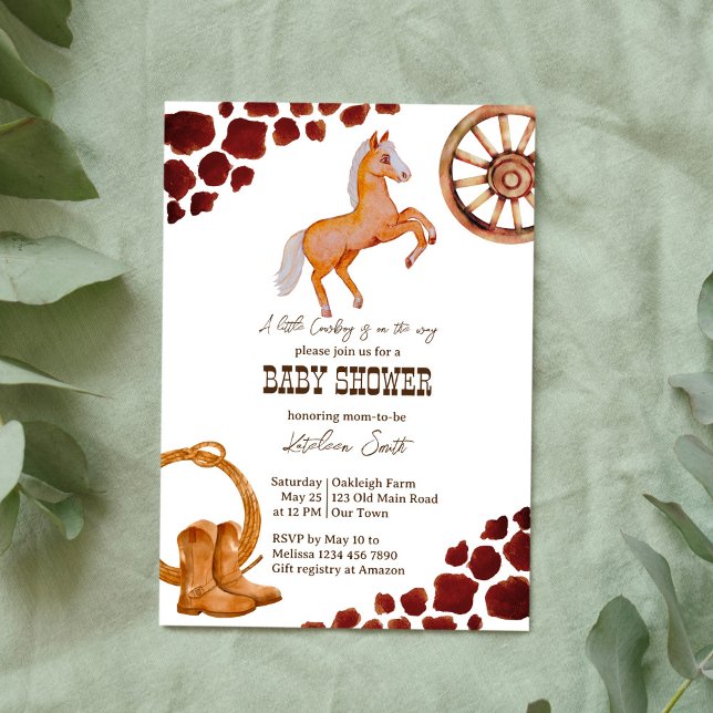 Cowboy western rodeo baby shower invitation (Creator Uploaded)