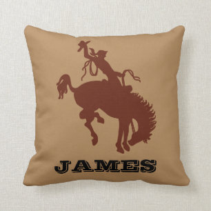 Cowboy Western Rodeo personalised name Cushion