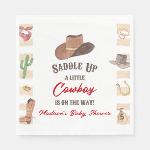 Cowboy Western Rodeo Wild West Baby Shower Napkin