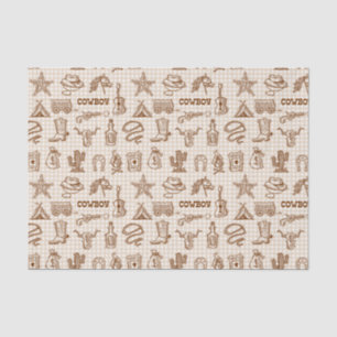 Cowboy Western Tissue Paper