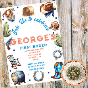 Cowboy Western Wild West Birthday Invitation