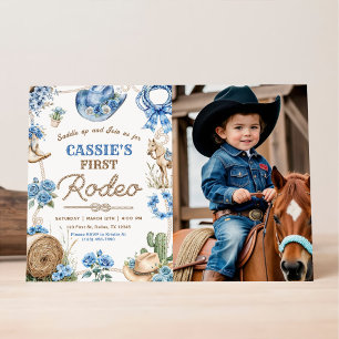 Cowboy Wild West 1st Rodeo Ranch Birthday Party Invitation