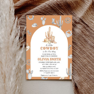 Cowboy Wild West Baby Shower Invitation Template