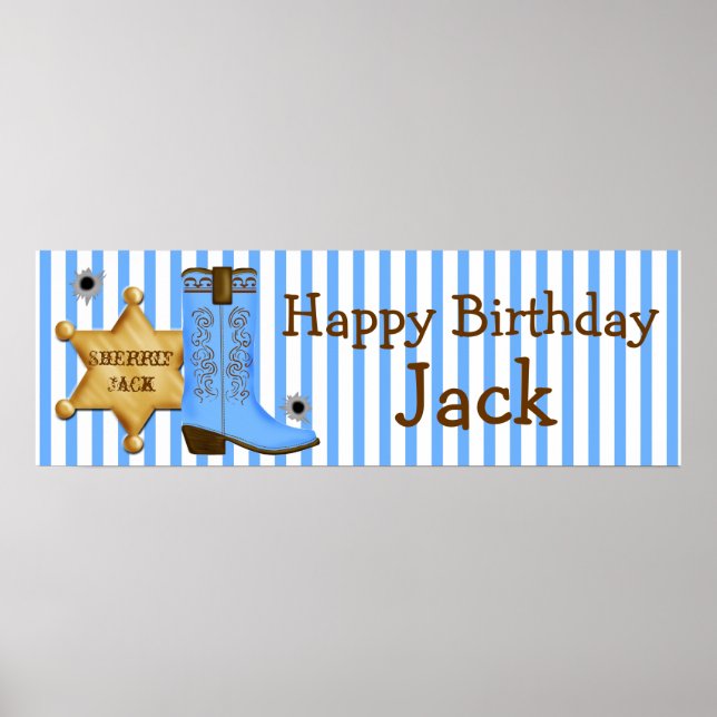 Cowboy Wild West  Banner Poster (Front)