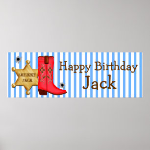 Cowboy Wild West Banner Poster