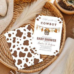 Cowboy Wild West Rodeo Western Boy Baby Shower Invitation