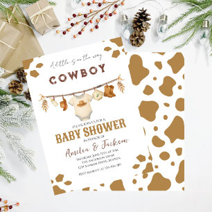 Cowboy Wild West Rodeo Western Boy Baby Shower Invitation