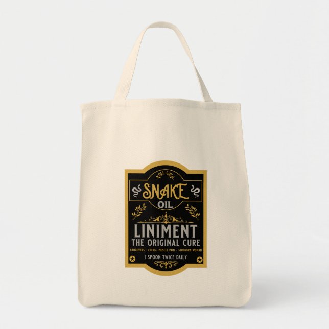 Cowboy Wild West Snake oil Tote Bag (Front)