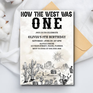 Cowboy Wild Western Birthday Invitation