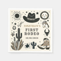 Cowboy Wild Western First Rodeo First Birthday 1st