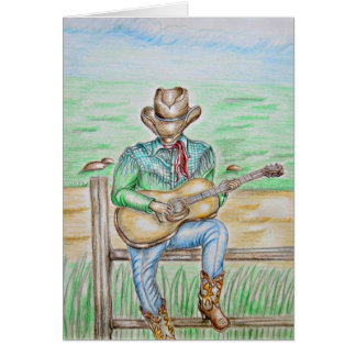 Cowboy with guitar