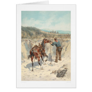 Cowboy with horse in Arroyo... (1324)
