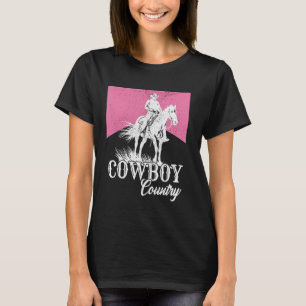 Cowboycore Cowboy On A Rearing Horse Cowboy Aesthe T-Shirt
